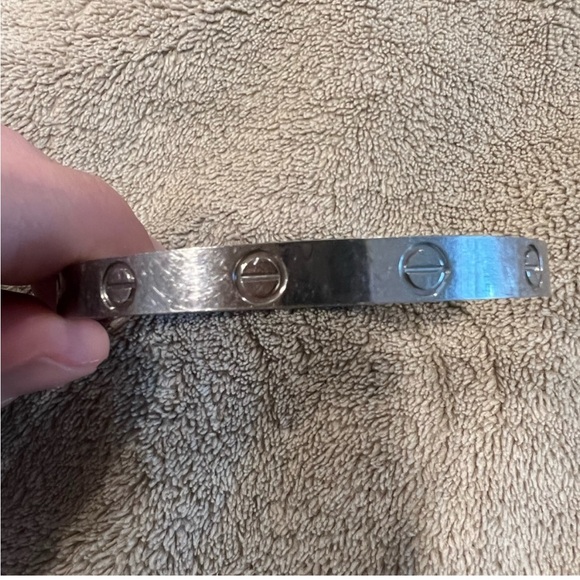 Cartier Other - Cartier Love Bracelet in White Gold Coloring